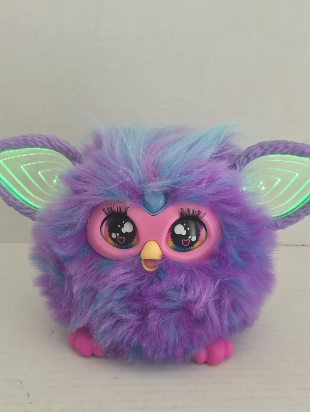 2023 Furby Purple Plush Tie Dye Interactive Voice Activated Glowing Ears *WORKS*